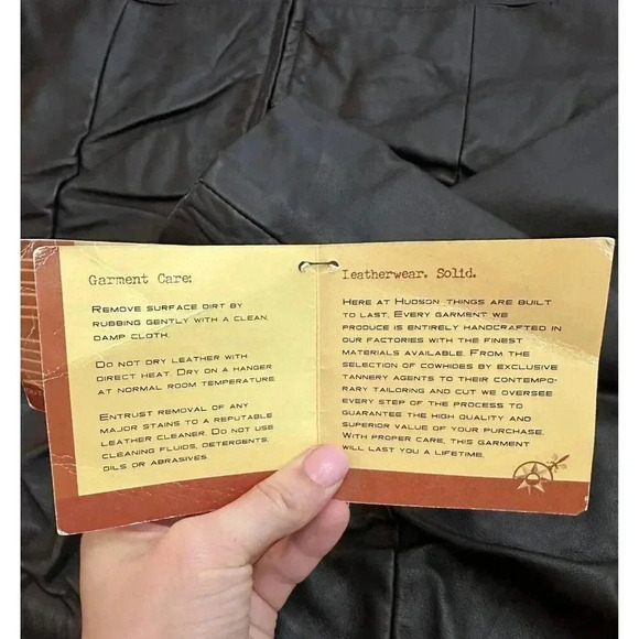 VTG Hudson Leather Jacket Dark Brown Women’s Tagged A (small) NWT Biker Lined - Picture 7 of 12